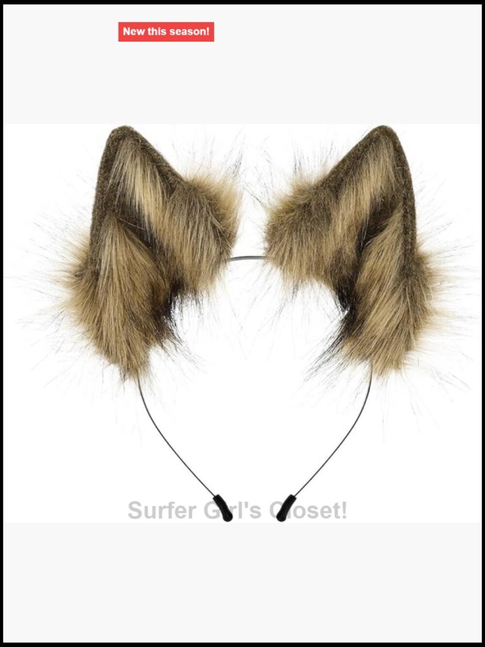 Faux Fur Cat Fox Ears Headband Costume Accessory for Adults Halloween Cosplay